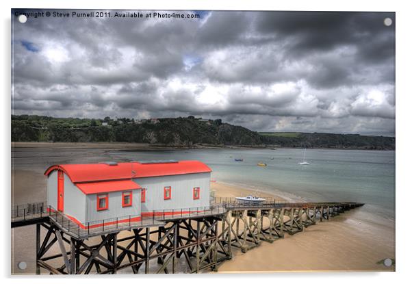 Old Lifeboat Station, Tenby Acrylic by Steve Purnell