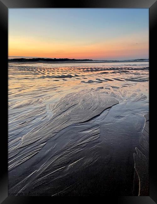 Embleton Bay Sunset  Framed Print by David Thompson
