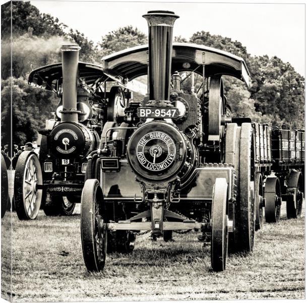 Burrell Road Locomotive at Bloxham Steam Rally Canvas Print by Peter Greenway
