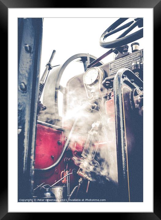 Traction Engine At Bloxham Steam Rally Framed Mounted Print by Peter Greenway