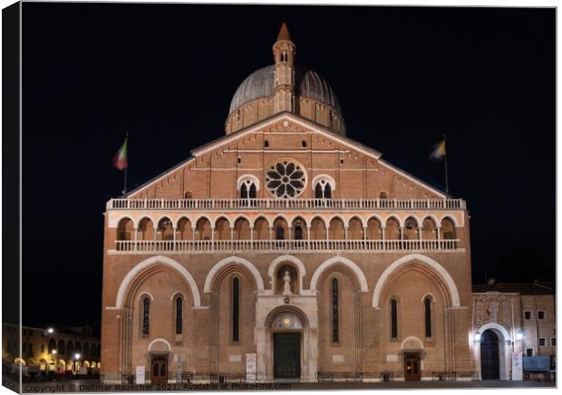 Basilica of Saint Anthony of Padua at Night Canvas Print by Dietmar Rauscher