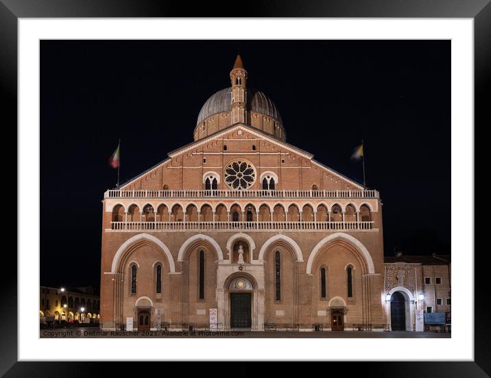 Basilica of Saint Anthony of Padua at Night Framed Mounted Print by Dietmar Rauscher