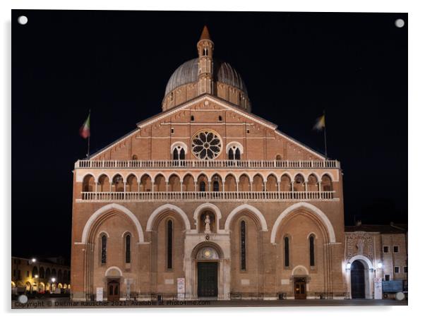Basilica of Saint Anthony of Padua at Night Acrylic by Dietmar Rauscher