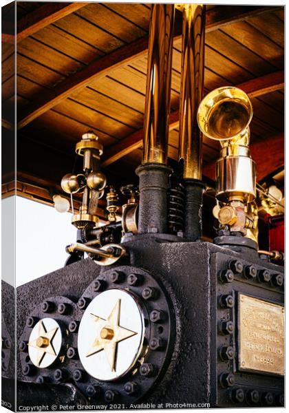 Steam Engine, Bloxham Steam Rally Canvas Print by Peter Greenway