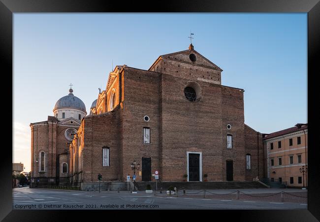 Basilica Santa Giustina in Padova, Italy at Sunrise Framed Print by Dietmar Rauscher