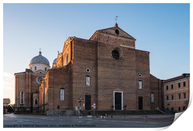Basilica Santa Giustina in Padova, Italy at Sunrise Print by Dietmar Rauscher