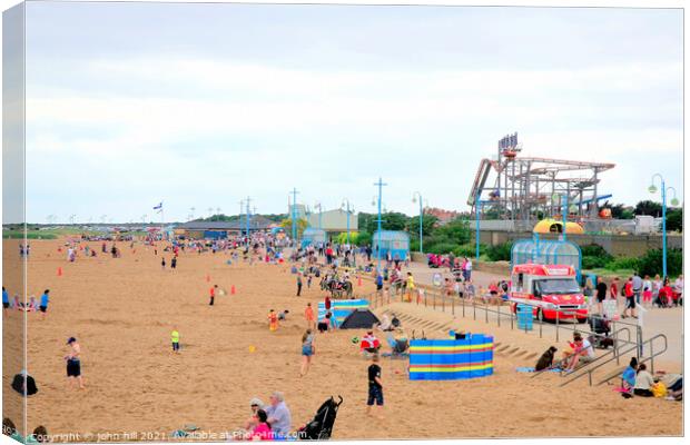 Skegness seaside in Lincolnshire, UK. Canvas Print by john hill