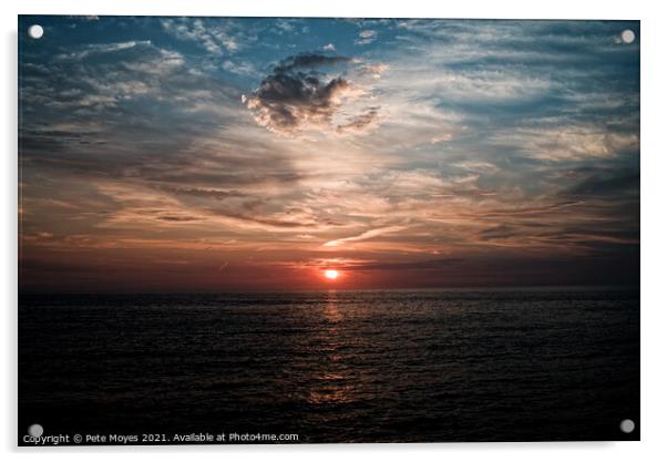 Lions head cloud at sunset Acrylic by Pete Moyes