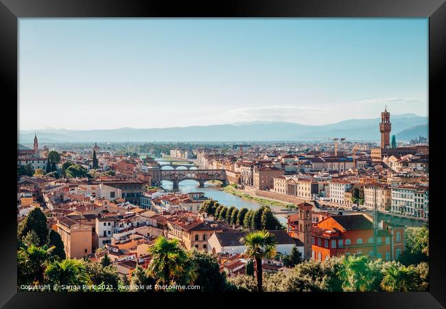 View of Firenze city Framed Print by Sanga Park