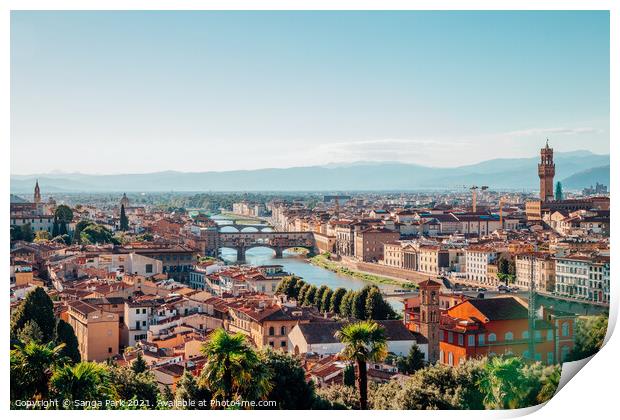 View of Firenze city Print by Sanga Park