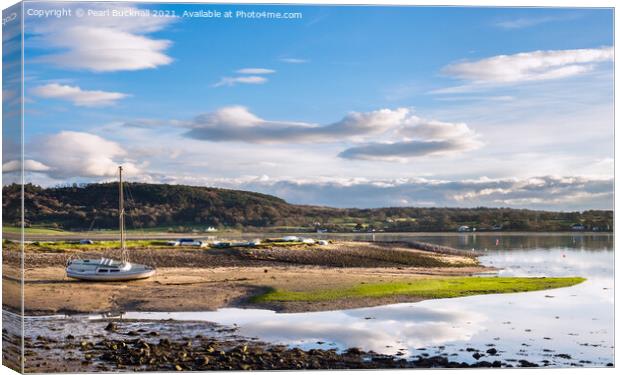 Approaching Sea in Red Wharf Bay Anglesey Canvas Print by Pearl Bucknall