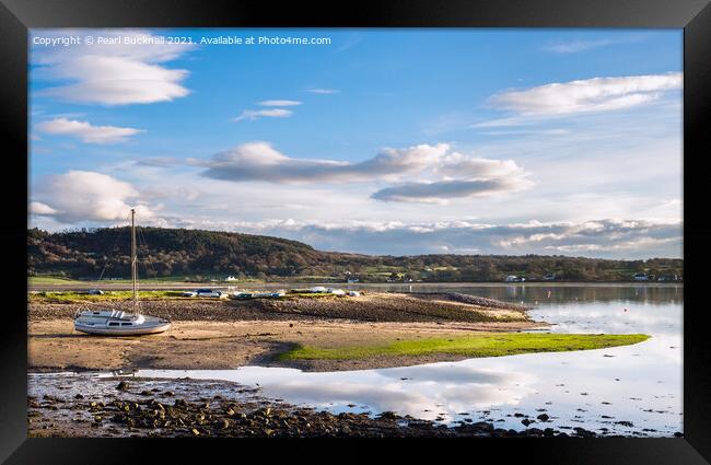 Approaching Sea in Red Wharf Bay Anglesey Framed Print by Pearl Bucknall