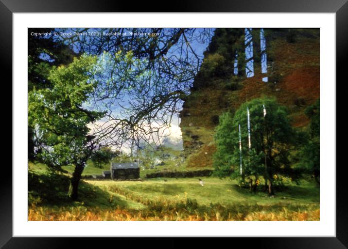 Imaginative Landscape A Painterly View Framed Mounted Print by Derek Daniel