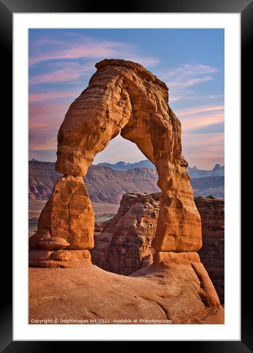 Arches National Park, Delicate arch Framed Mounted Print by Delphimages Art
