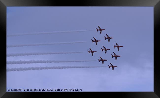 red arrows diamond nine Framed Print by Phillip Westwood