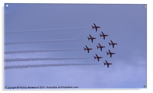 red arrows diamond nine Acrylic by Phillip Westwood