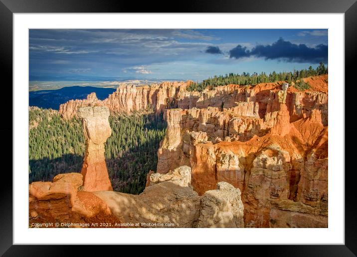 Bryce Canyon National Park landscape, Utah, USA Framed Mounted Print by Delphimages Art