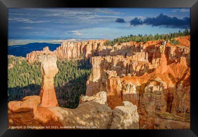 Bryce Canyon National Park landscape, Utah, USA Framed Print by Delphimages Art