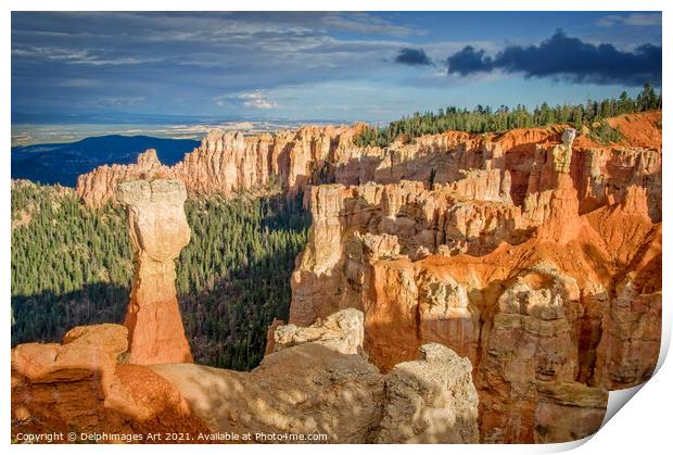 Bryce Canyon National Park landscape, Utah, USA Print by Delphimages Art