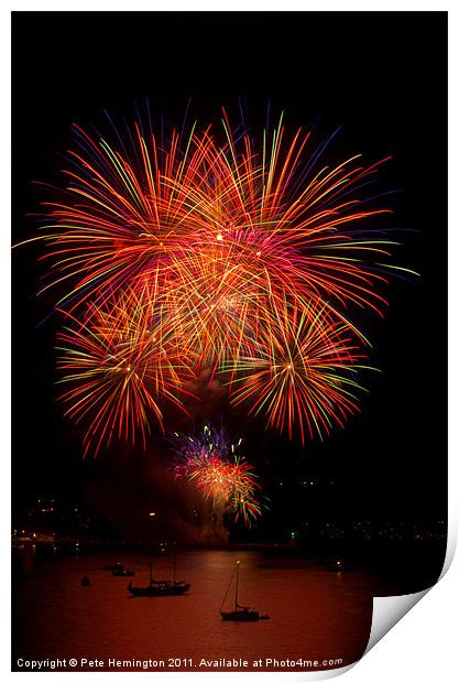 Fireworks at Plymouth Print by Pete Hemington