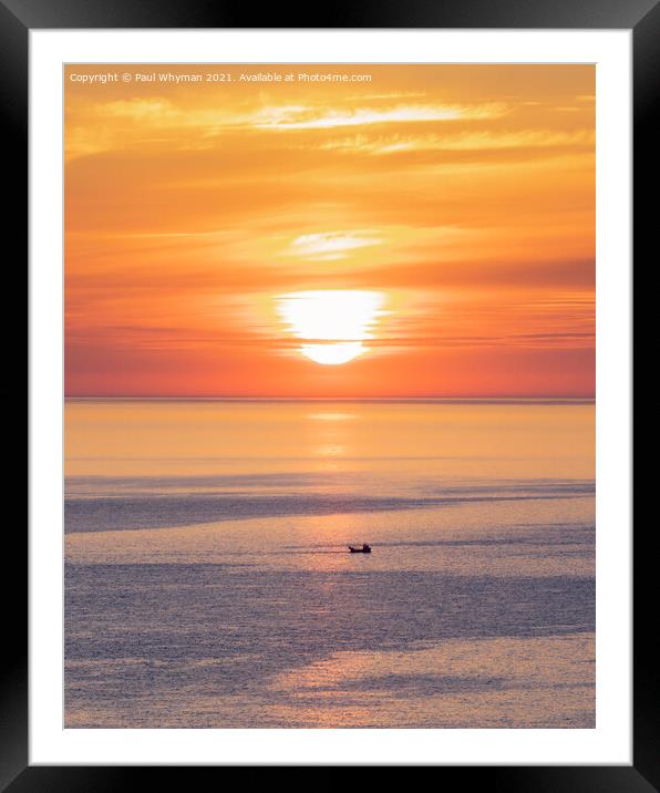 Seascape Sunrise Framed Mounted Print by Paul Whyman