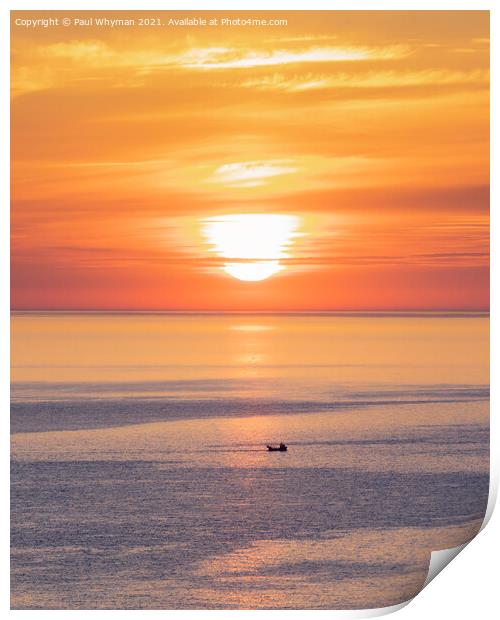 Seascape Sunrise Print by Paul Whyman