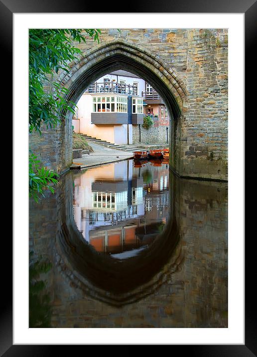 elvet bridge reflection Framed Mounted Print by Northeast Images