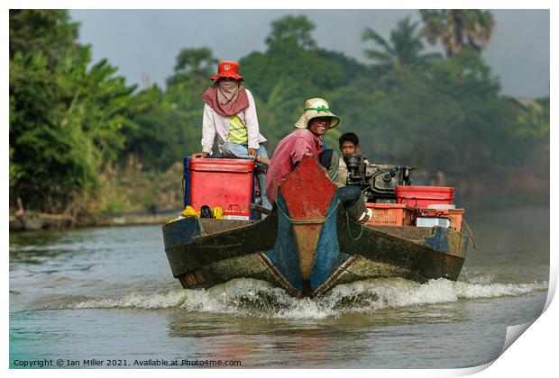 Working Boat in Vietnam Print by Ian Miller
