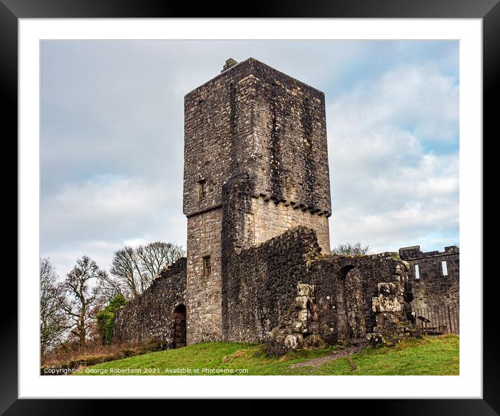 Remains of Mugdock Castle Framed Mounted Print by George Robertson