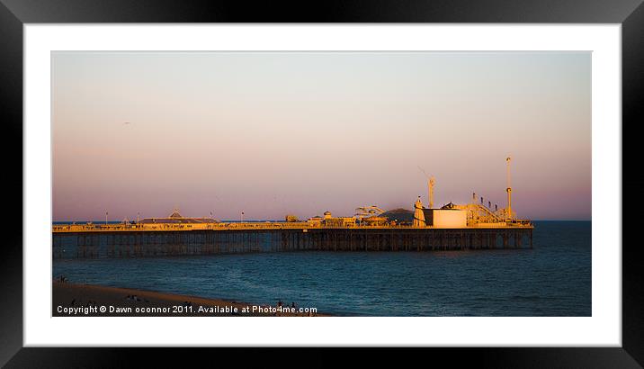 Brighton's Palace pier in Sunlight Framed Mounted Print by Dawn O'Connor