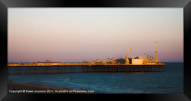 Brighton's Palace pier in Sunlight Framed Print by Dawn O'Connor