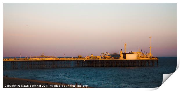 Brighton's Palace pier in Sunlight Print by Dawn O'Connor