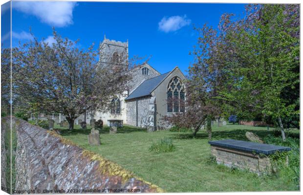 View of St. Mary`s church over the wall Canvas Print by Clive Wells