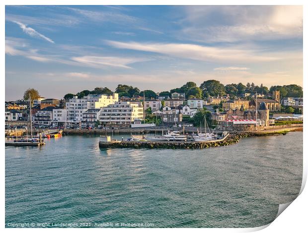 Cowes Esplande Isle Of Wight Print by Wight Landscapes