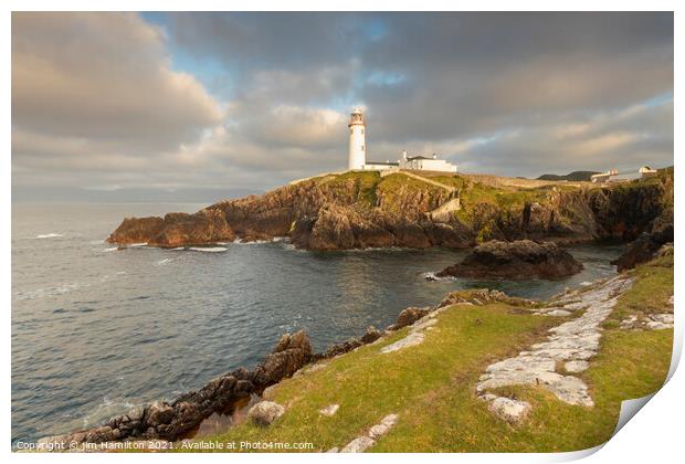 Fanad head and Lighthouse Donegal, Ireland Print by jim Hamilton
