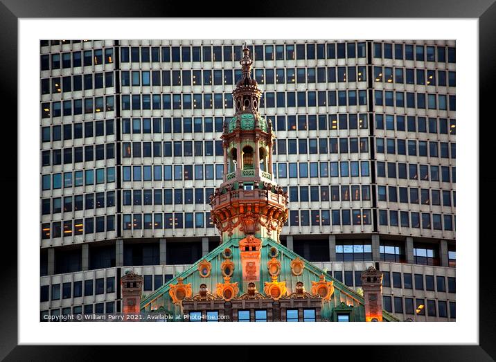 Grand Central Terminal Close Up New York City Framed Mounted Print by William Perry