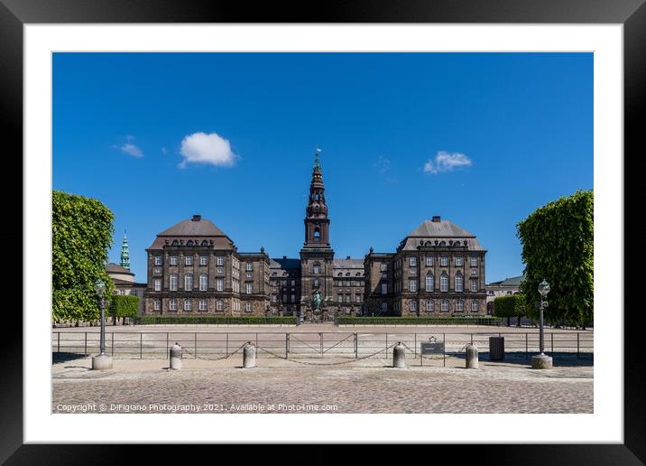 Christiansborg Castle Framed Mounted Print by DiFigiano Photography