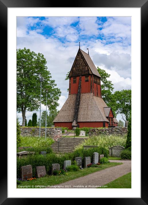 Gamla Uppsala Church Framed Mounted Print by DiFigiano Photography