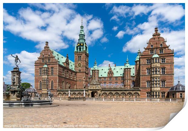 View of the Frederiksborg Castle Print by DiFigiano Photography