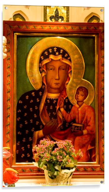 Mary Jesus Icon St. Patrick's Cathedral New York City Acrylic by William Perry