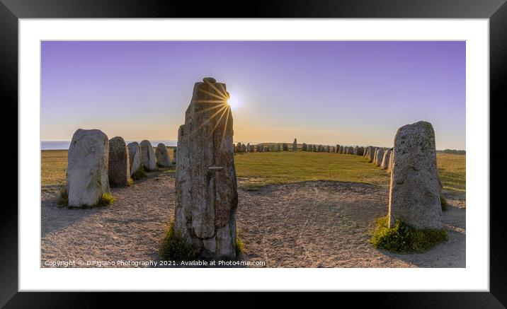 Ales Stenar Sunset Framed Mounted Print by DiFigiano Photography