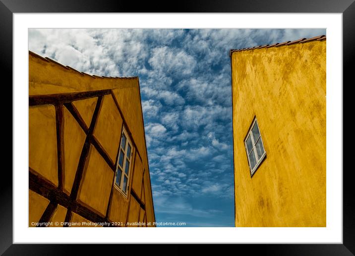 Yellow and Blue Framed Mounted Print by DiFigiano Photography