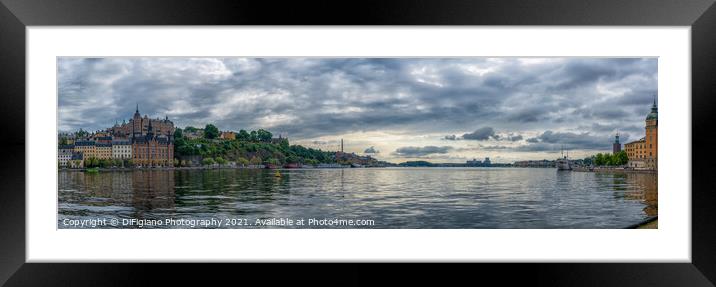 Stockholm Panorama Framed Mounted Print by DiFigiano Photography