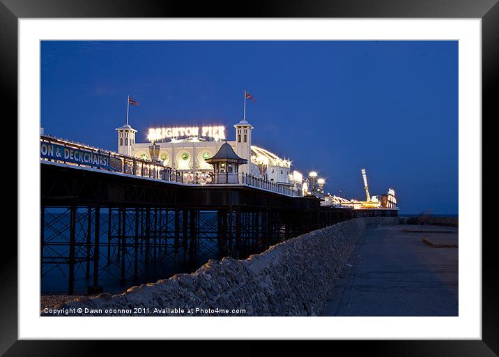 Brighton's Palace pier all Alight Framed Mounted Print by Dawn O'Connor
