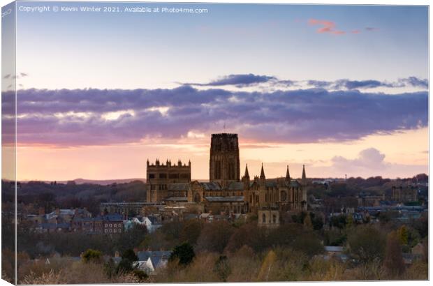 Durham Cathedral sunset Canvas Print by Kevin Winter