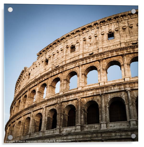 The Colosseum in Rome, Italy Acrylic by Marcin Rogozinski