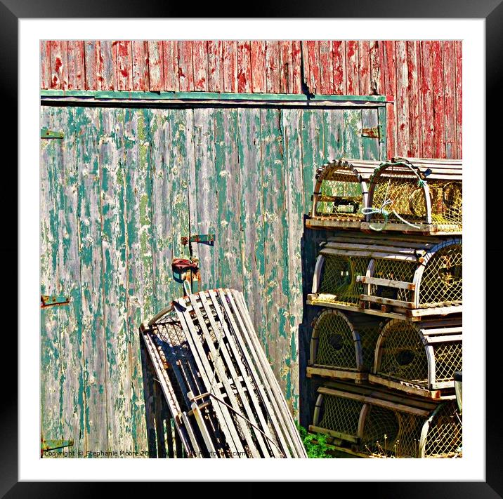 Lobster Traps Framed Mounted Print by Stephanie Moore