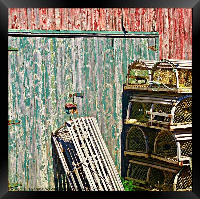 Lobster Traps Framed Print by Stephanie Moore