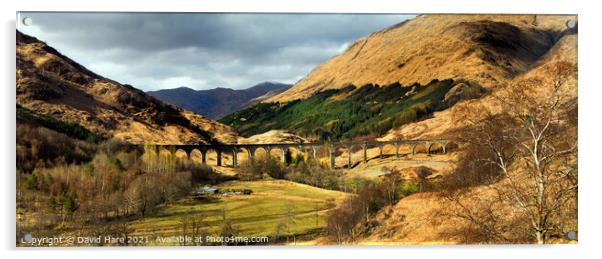 Glenfinnan Viaduct Acrylic by David Hare