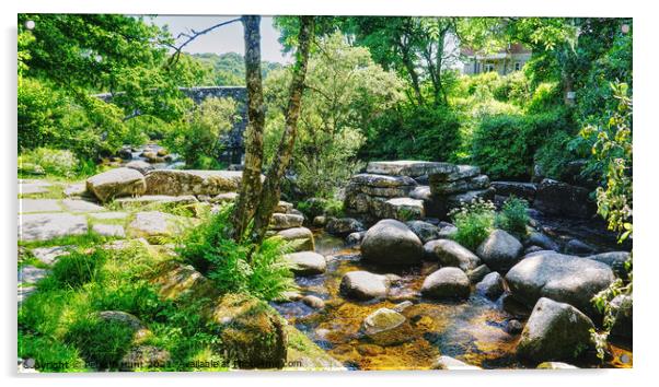 Dartmeet On A Summers Day Acrylic by Peter F Hunt